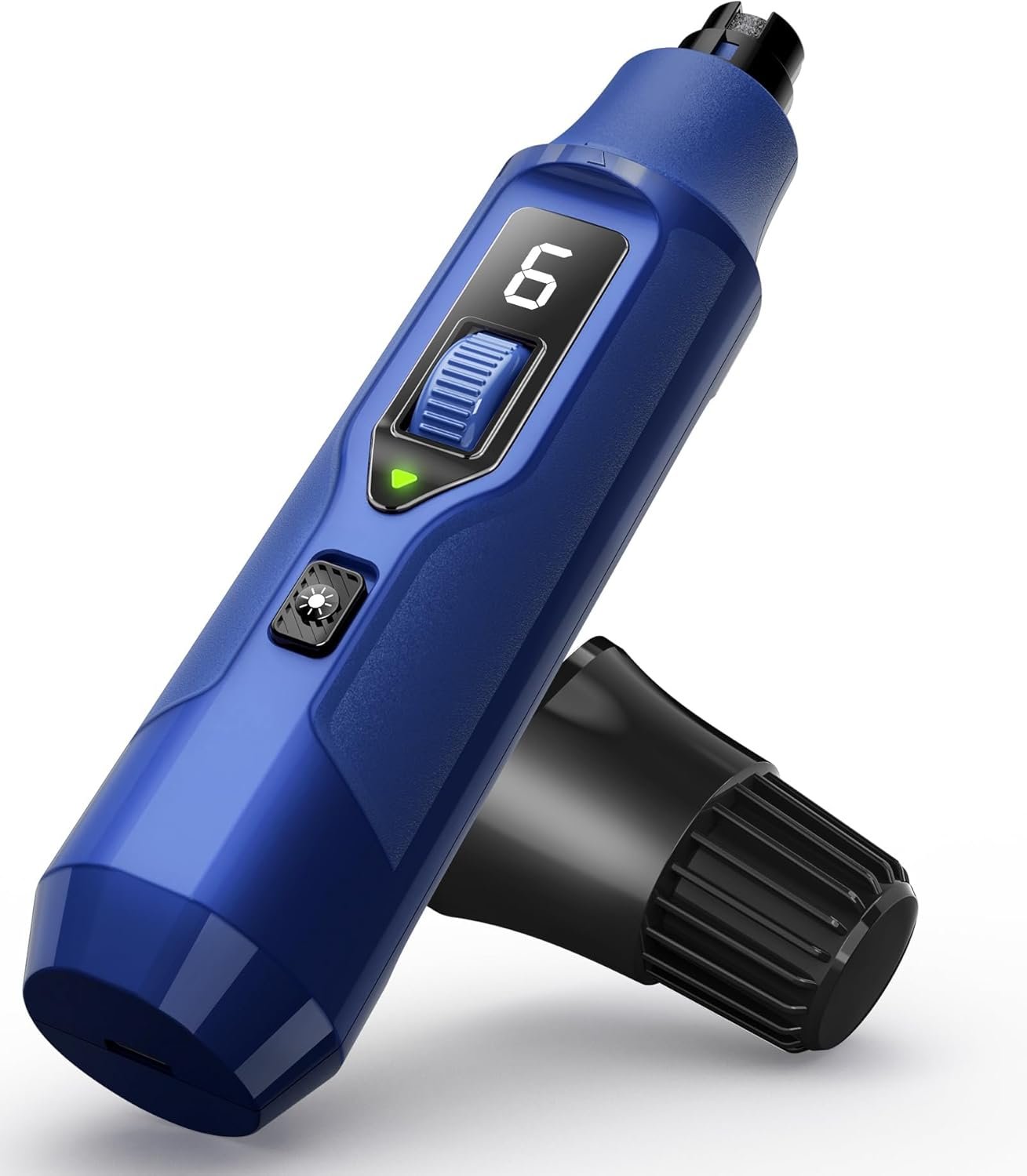 7-Speed Dog Nail Grinder with LED Light – Ultra Quiet Electric Pet Nail Trimmer for Large Dogs & Cats – Professional Grooming Tool with Dust Collector, One-Hand Speed Control & Instant Stop Safety
