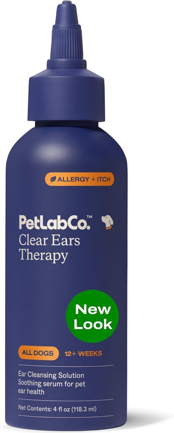 PetLab Co. – Clear Ears Therapy Ear Cleaner for Dogs – Supporting Yeast, Itchy Ears & Healthy Ear Canals – Alcohol-Free Dog Ear Wash – Optimized Dog Ear Cleaner Solution, 4 Fl Oz