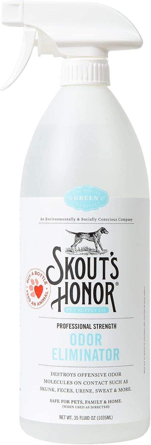 Skout’s Honor Odor Eliminator – Plant-Powered Deodorizer for Offensive Pet Odors, Destroys Molecules On Contact – Biodegradable, Eco-Friendly, No Residue, 35 oz