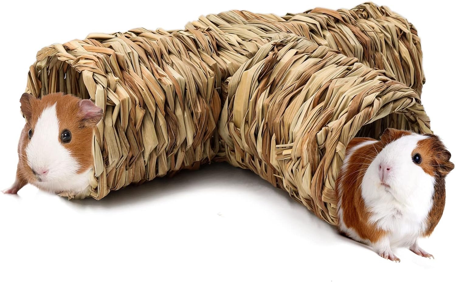 BWOGUE Hamster Grass Tunnel Toy Nature’s Hideaway Guinea Pig Tunnels and Tubes Toys for Rats,Syrian Hamster,Ferrets,Guinea Pig,Chinchilla Hedgehog and Bunny