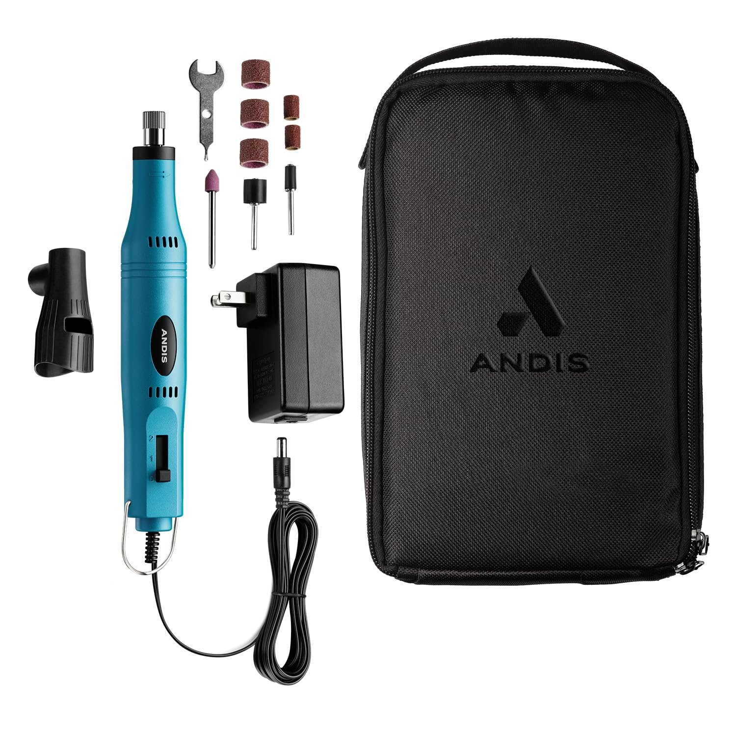 Andis 66820 EasyClip 2-Speed Pet Nail Grinder, Blue