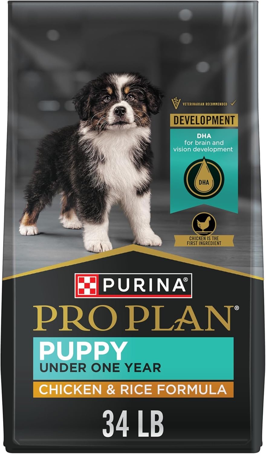 Purina Pro Plan High Protein Dry Puppy Food, Chicken and Rice Formula – 34 lb. Bag