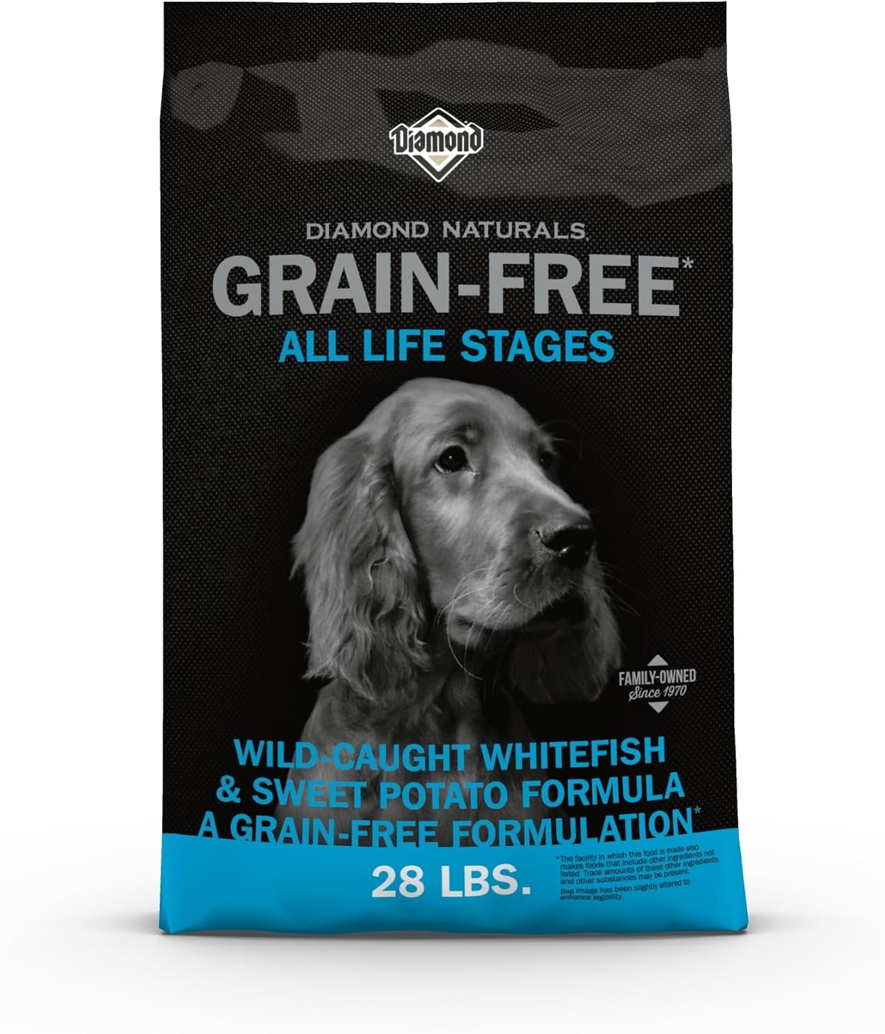 Diamond Naturals Grain-Free Recipe All Life Stages Quality Protein Dry Dog Food with Wild-Caught Whitefish and Sweet Potato 28lb