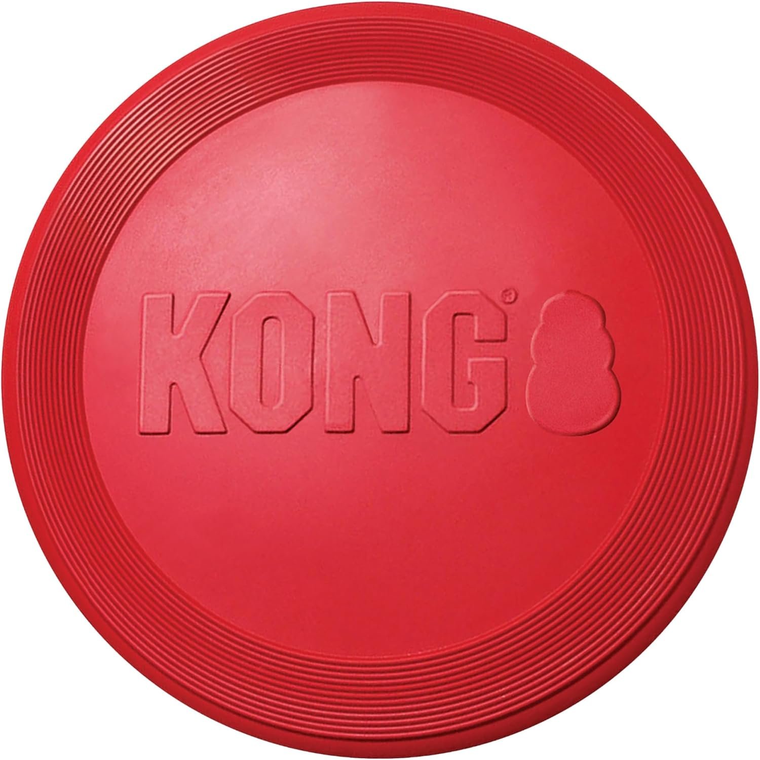 KONG Flyer – Durable Dog Toy for Outdoor Playtime – Natural Rubber Flying Disc, Dog Toy for Fetch – Safer Disc for Healthy Activity – for Medium/Large Dogs