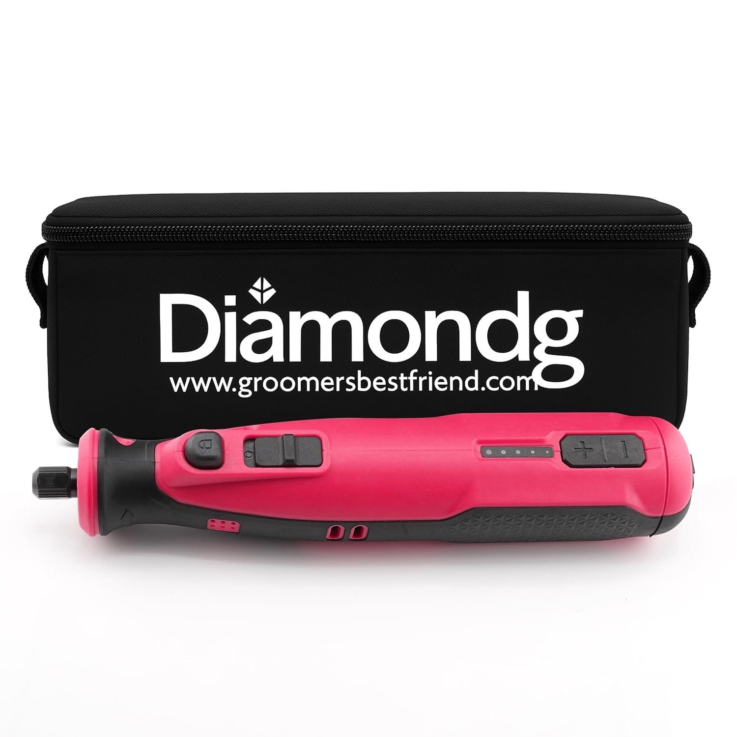 Diamondg Cordless Dog Nail Grinder with Quiet Sound & LED Tip for Large & Small Dogs, 4hrs. Runtime – Electric Dog Nail Trimmer, Heavy Duty Rotary Tool Alternative to Toenail Clippers & Filers