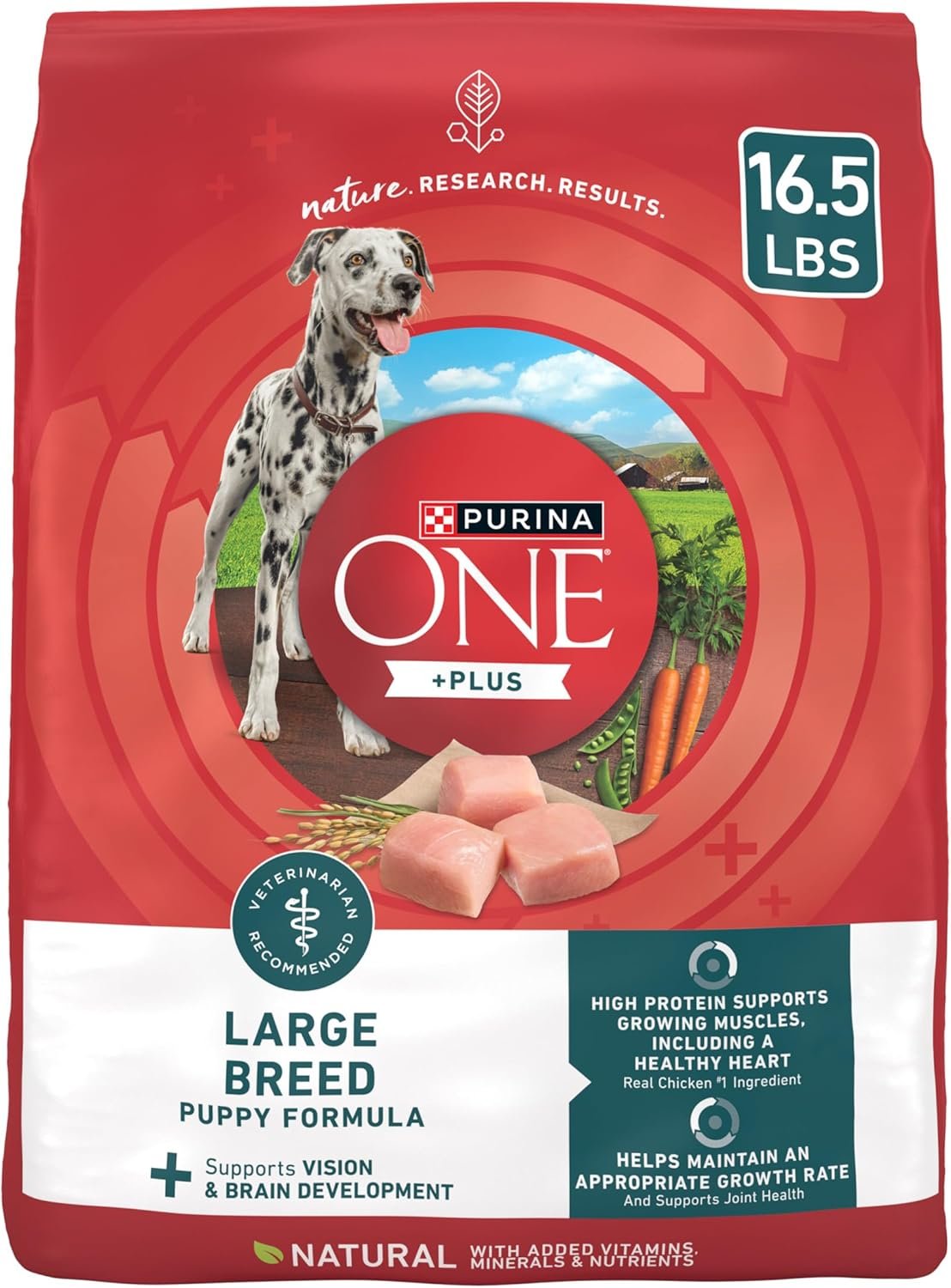 Purina ONE Plus Large Breed Puppy Food Dry Formula – 16.5 lb. Bag