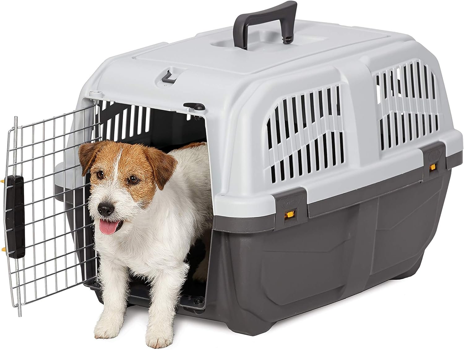 MidWest Homes for Pets Skudo Plastic Carrier, 24-Inch Ideal for Small Dogs with an Adult Weight of 13 – 25 Pounds