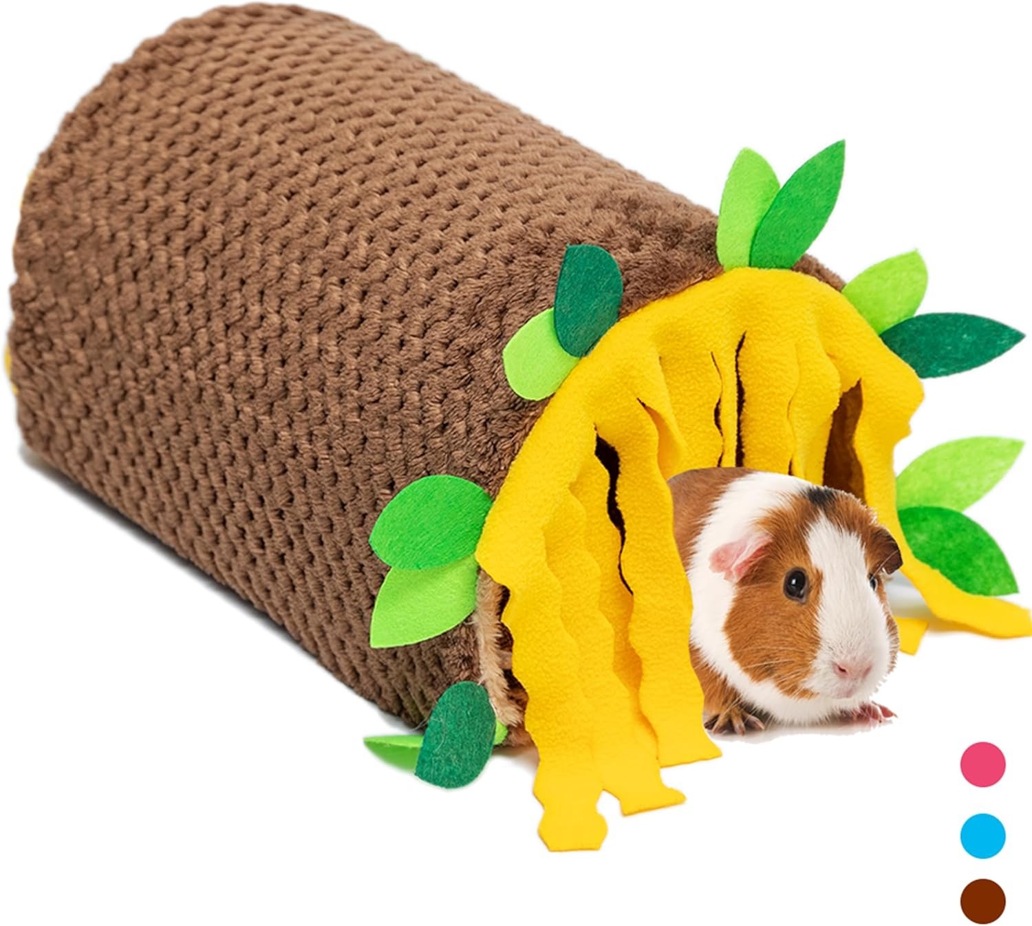 Guinea Pig Hideout – Fleece Tunnel House Cage Accessories for Rat Hamster Hedgehog Chinchilla Small Animal – Playing Sleeping Hunting Resting Washable Tube Bedding Habitats
