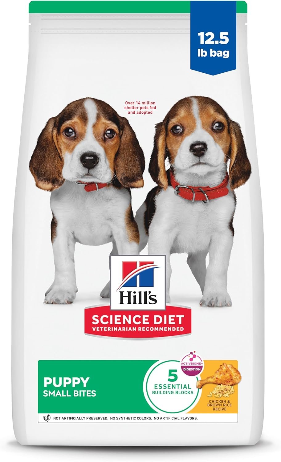 Hill’s Science Diet Puppy Small Bites Dry Dog Food, Chicken & Brown Rice, 12.5 lb. Bag