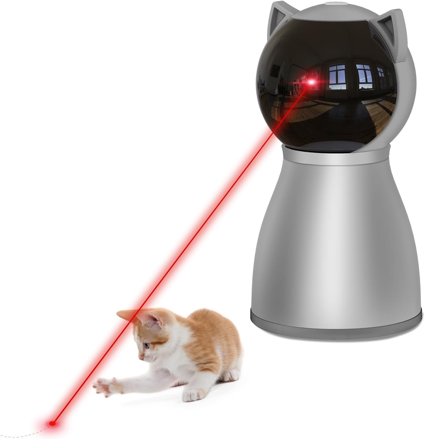 YVE Life Interactive Cat Toys Laser for Indoor Cats,Automatic Kitten Toys | 4th Gen Motion Activated Real Random Trajectory Laser Pointer Cat Toy, USB Rechargeable Cat Enrichment Toys