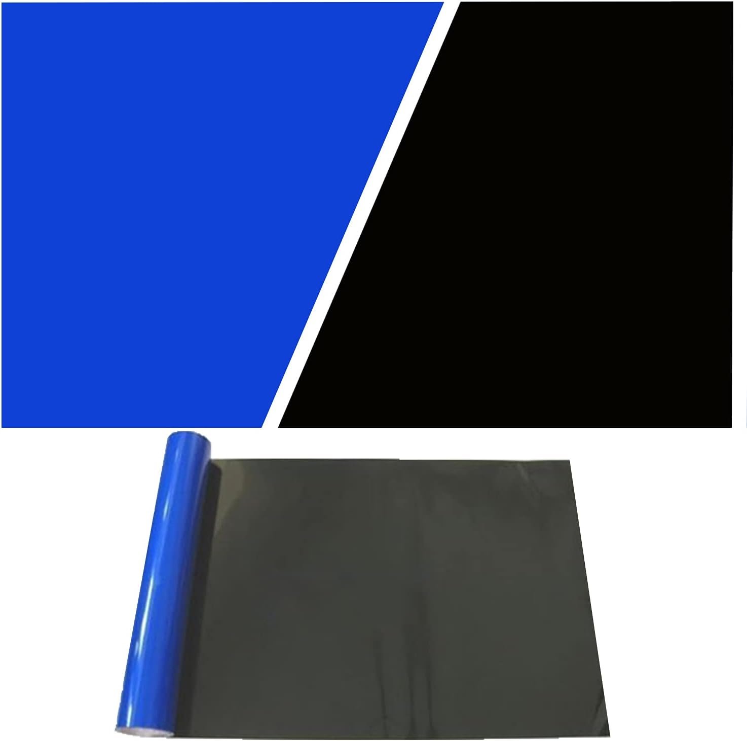 ELEBOX Aquarium Background Blue Black Fish Tank Background Picture 2 Sides Fish Backdrop for Aquarium Wallpaper 20″ x 48″