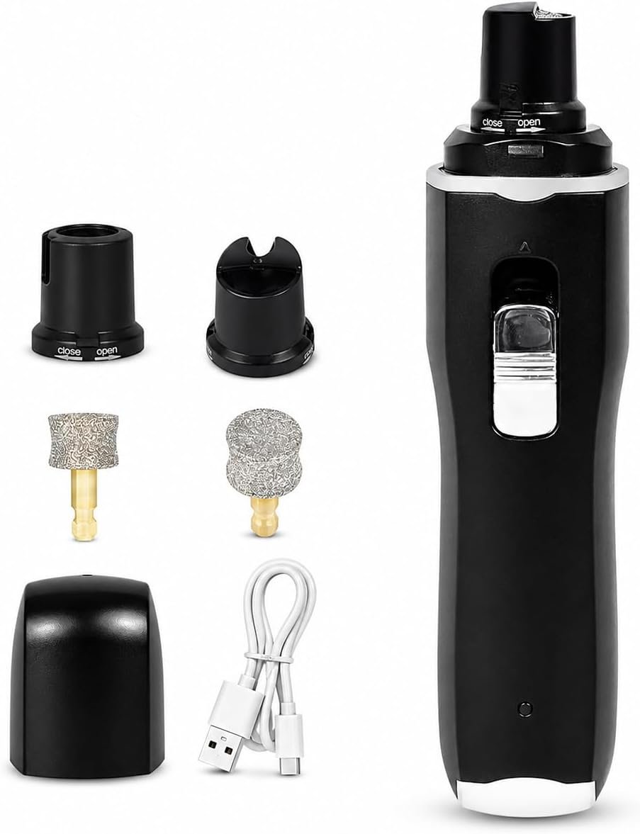 Tife Dog Nail Grinder with Light | Quiet, 2-Speed, For Dogs & Cats