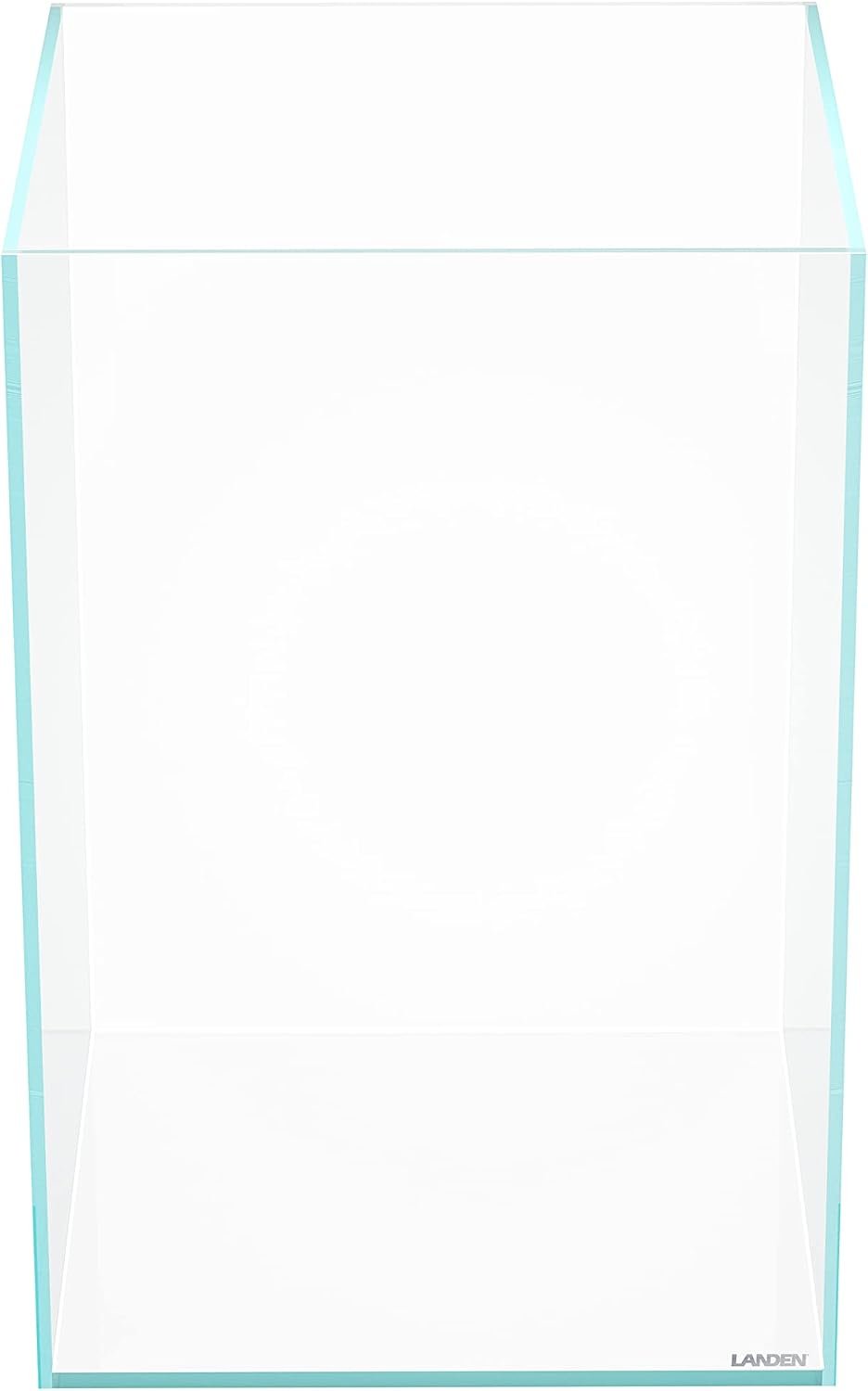 LANDEN Aquarium Tall 10 Gallon Ultra Clear Glass Rimless Fish Tank 30T | 11.8×11.8×17.7in (30x30x45cm), 5mm Low Iron Glass, leveling mat Included,cube tall Starter Aquascape Tank for plant Betta