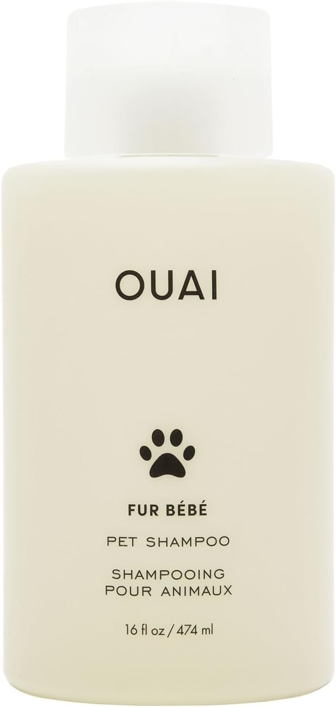 OUAI Fur Bébé Pet Shampoo – Mercer Street Scent (16 Fl oz) | Cat & Dog Shampoo for Gentle Cleansing, Hydration & Shine – Vegan & Cruelty-Free Pet Supplies with Aloe Vera & Panthenol
