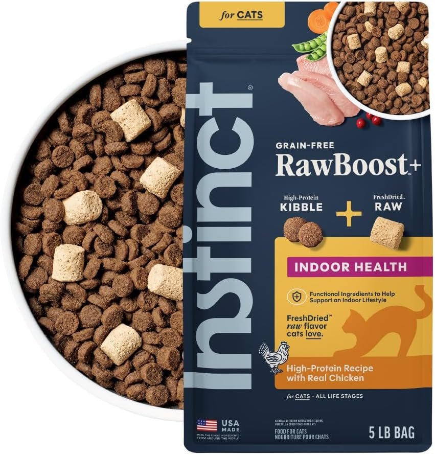 Instinct RawBoost Indoor Health, Dry Cat Food + Freeze Dried, 5 lb. Bag