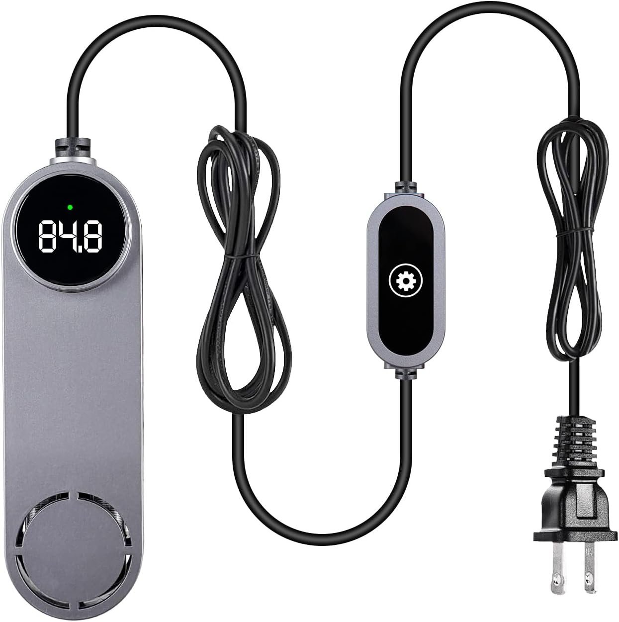 UPETTOOLS Submersible Aquarium Heater, Fish Tank Heater, for 5-20 Gal(75W) | Ceramic-Metal, with External Control and Digital Thermostat, Overheat Protection, Safe to Use, Adjustable Temperature