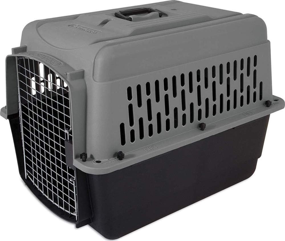 Petmate Aspen Pet Dog, Cat, Chicken Kennel, Medium, Travel Carrier | Various Sizes, for Transport, Dark Gray/Black, Made in USA