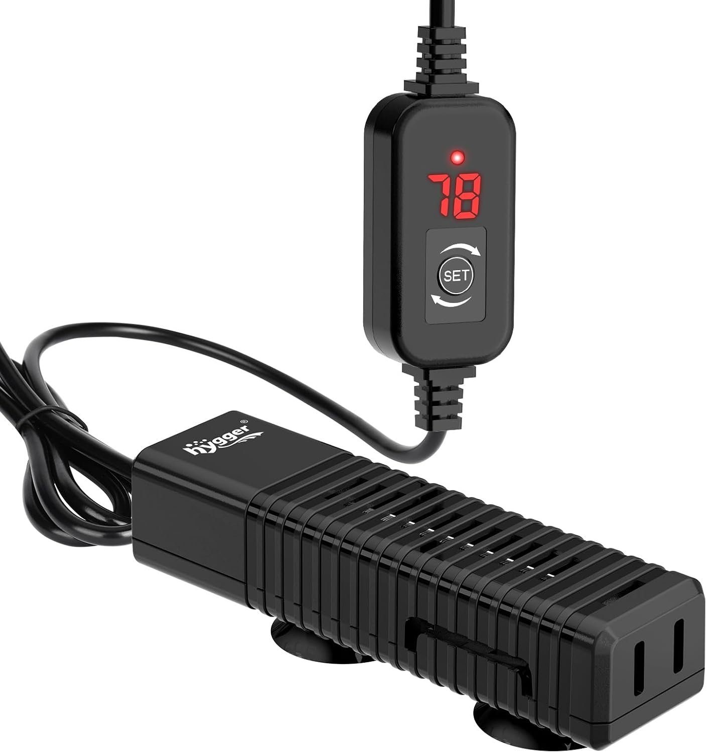 hygger Nano Submersible Aquarium Heater for 3-8 Gallon Fish Tank Betta Heater with Digital Display, Adjustable Temperature Controller 30Watt