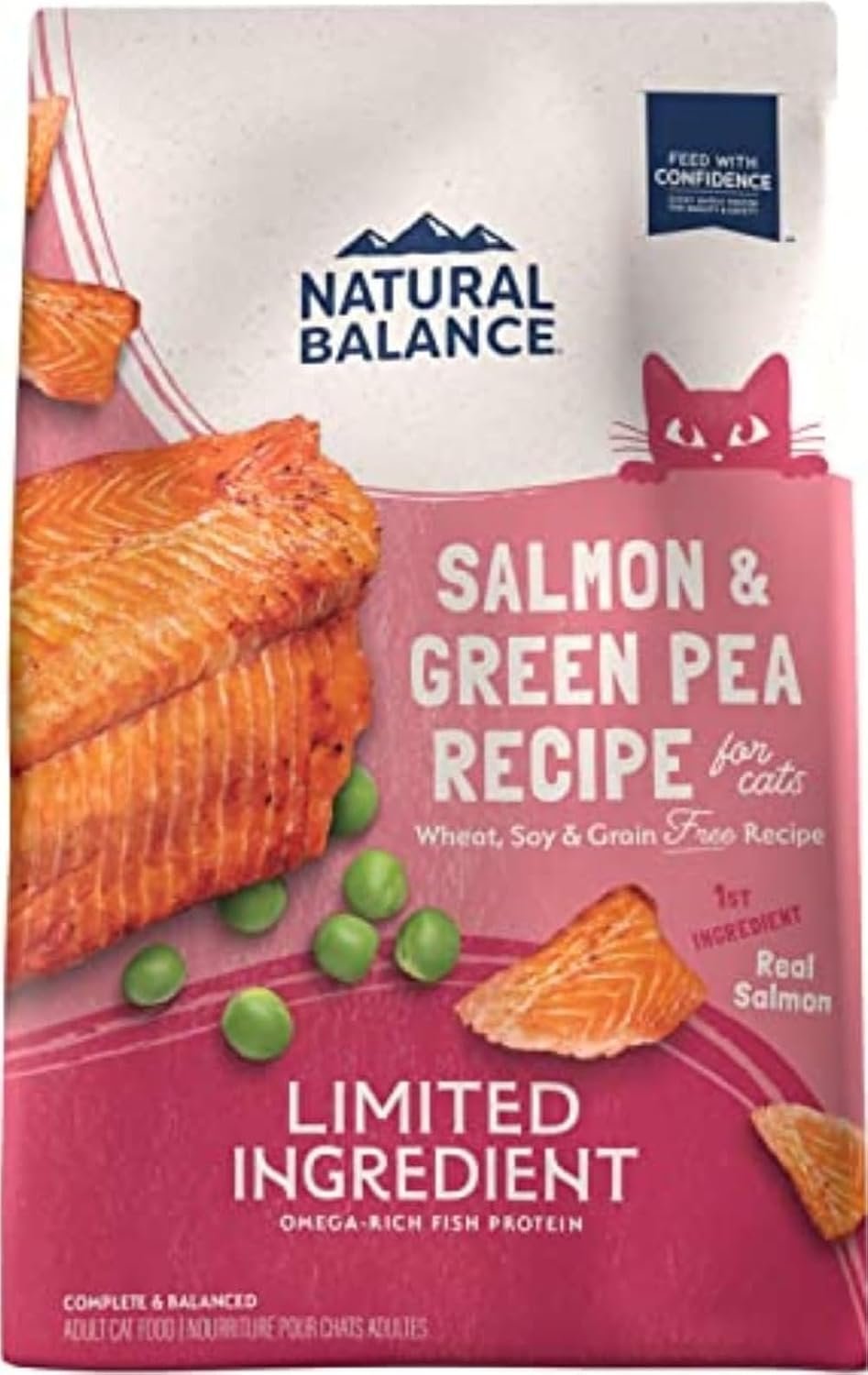 Natural Balance Limited Ingredient Cat Food, Salmon & Green Pea, 10 lb