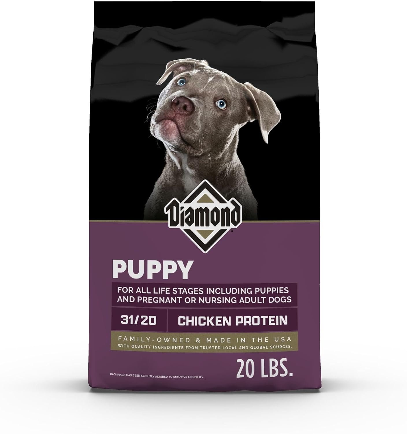 Diamond Puppy High Protein Dry Dog Food, Chicken Protein, 20lb | Puppy, Adult & Senior Dogs | DHA for Proper Brain & Vision Development | Guaranteed Probiotics for Digestive Support