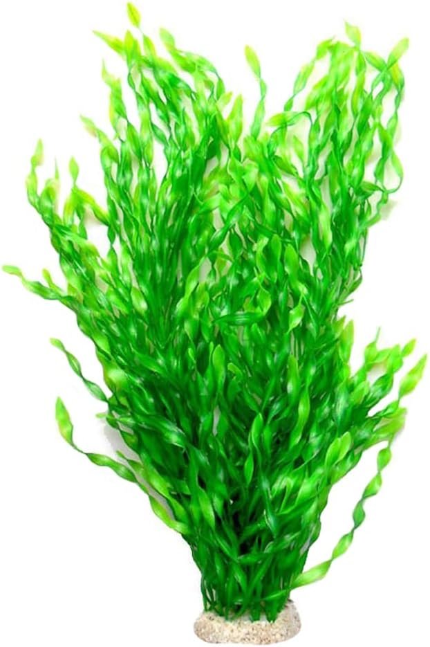 Large Green Realistic Artificial Aquarium Plants Fish Tank Plastic Plants 22 Inch Tall (T0044)
