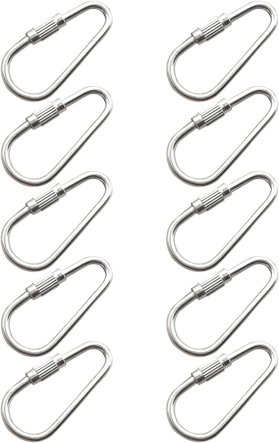 10 Pcs Silvery Parrot Toy Hook Stainless Steel Parts Heavy Duty Metal Hooks Suitable for Most Bird Or Small Animal Hanging Toys Parrot Bird Hooks Metal Stainless Steel Parts DIY Bulk Birds