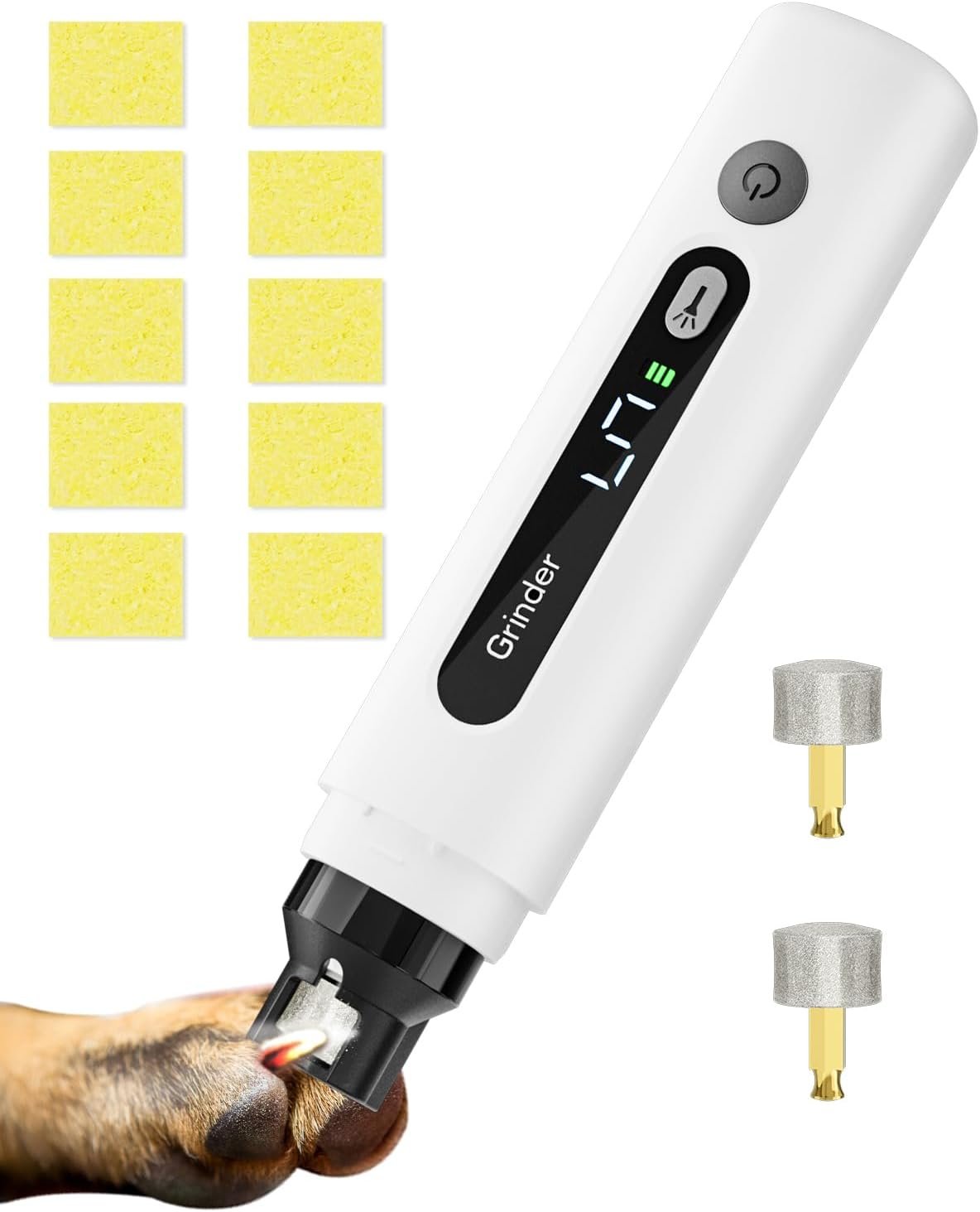 weini Dog Nail Grinder with Sponge Dust Collection, Ultra Quiet