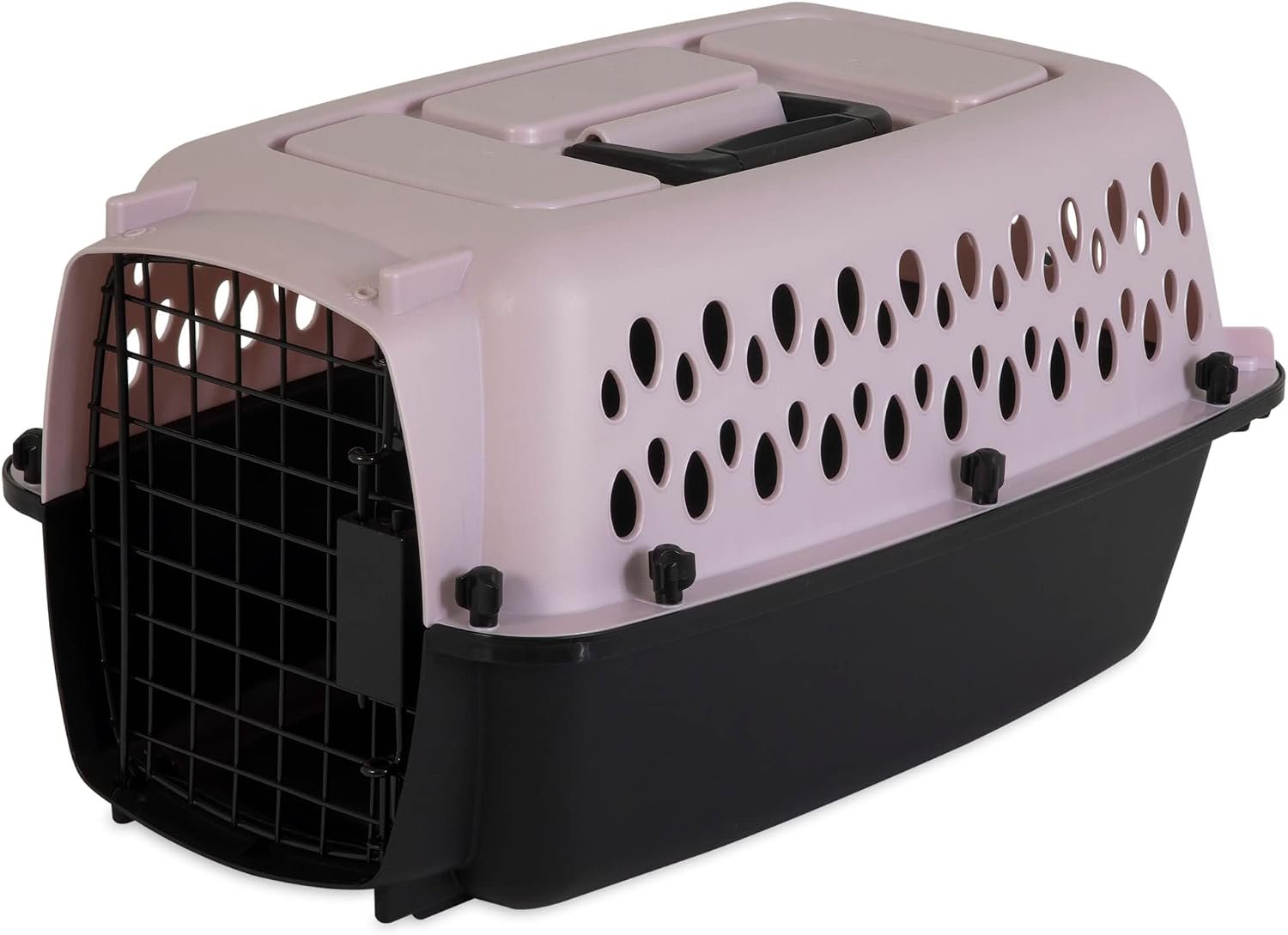 Petmate Fashion Vari Kennel, 19″, for Dogs Up to 10 Lbs, 19.1″L x 12.6″W x 10.0″H, Made in USA | Portable, Airline Friendly Carrier with a Durable Plastic Shell for Home and Travel, Made in USA
