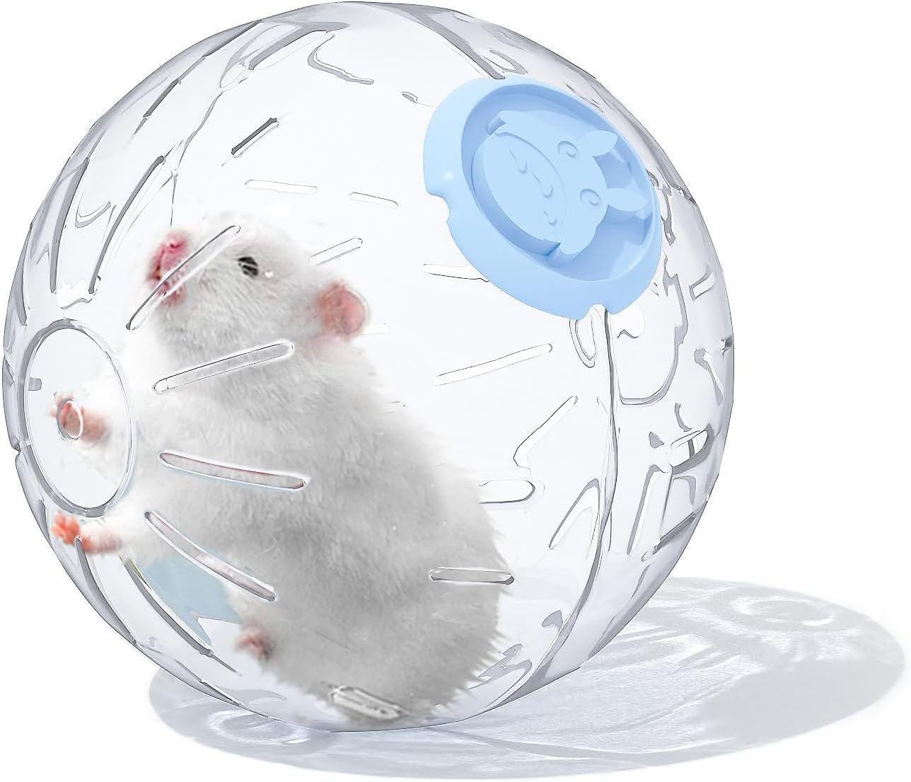 7.9 inch Hamster Ball, Exercise Toys, Running Ball, Clear Plastic Balls, Large Space, Easy to Clean, Hamster Cage Accessories, for Small and Medium Hamsters, Syrian Dwarf Hamster, Blue