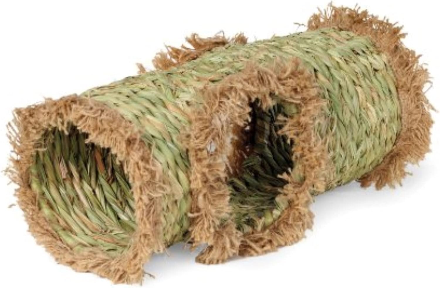 Prevue Pet Products Hendryx Nature’s Hideaway Grass Tunnel Toy | for Guinea Pigs, Dwarf Rabbits, Rats, Ferrets, Woven Hay & Grass, Natural Hide & Explore Toy