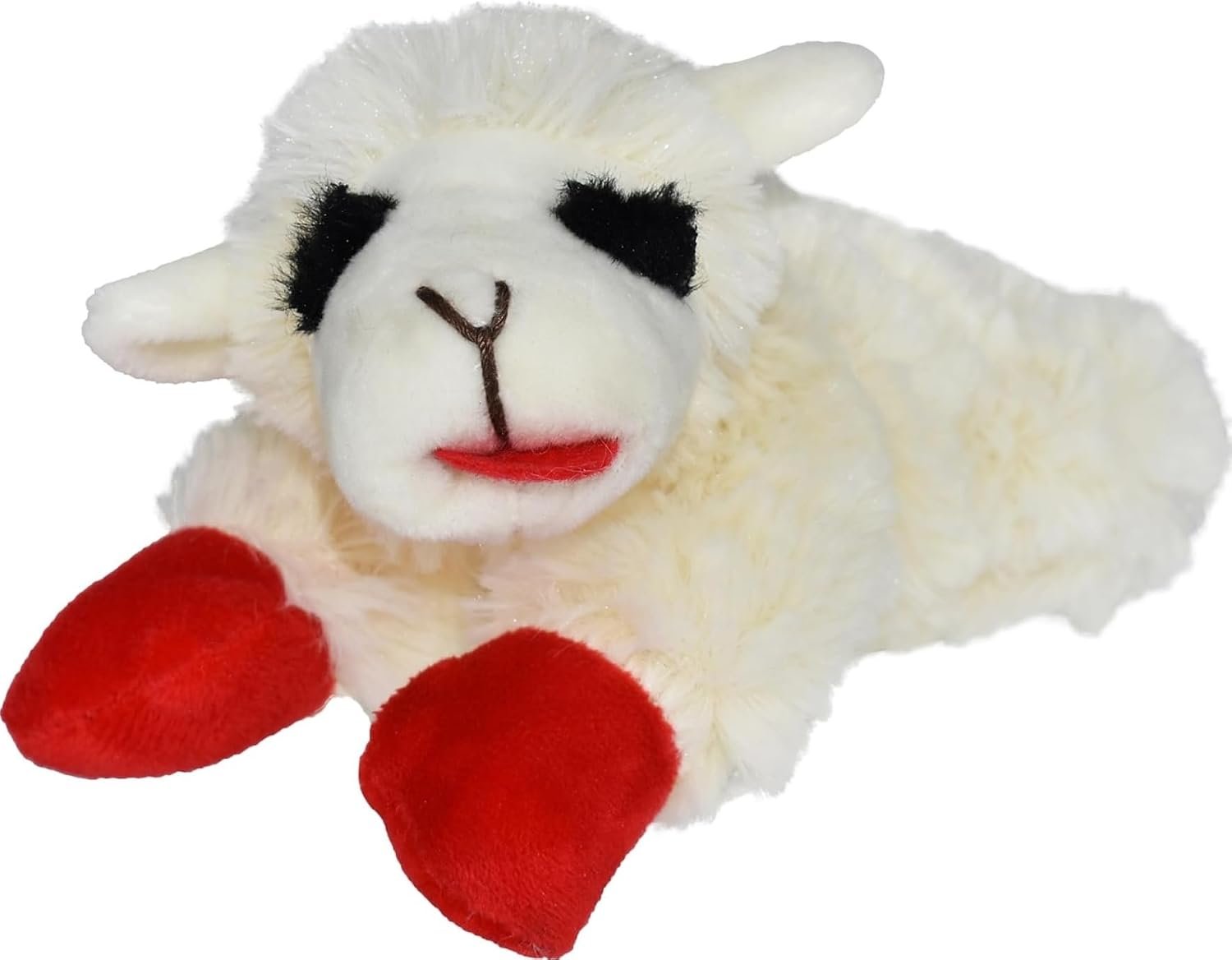 Multipet Lamb Chop Dog Plush Toy – Squeaky Toy for All Dogs – Extra Soft Plush – Stuffed Animal Dog Toy for Cuddling & Playing – Cute Pet Toy (6″, Cream)