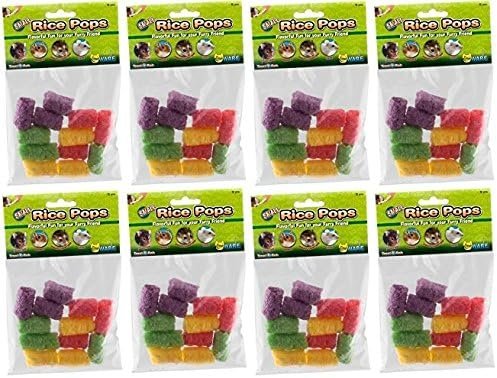 Ware Manufacturing 8 Pack Of Small Rice Pops Small Animal Treats (Each Pack Contains 12 Treats / 96 Treats Total)