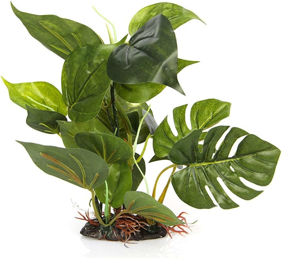 CNZ® Aquarium Fish Tank Green Lifelike Underwater Plastic Plant Aquatic Water Grass Decor (Large, 13-inch) | Lifelike, Plastic, Aquatic Water Grass Decor