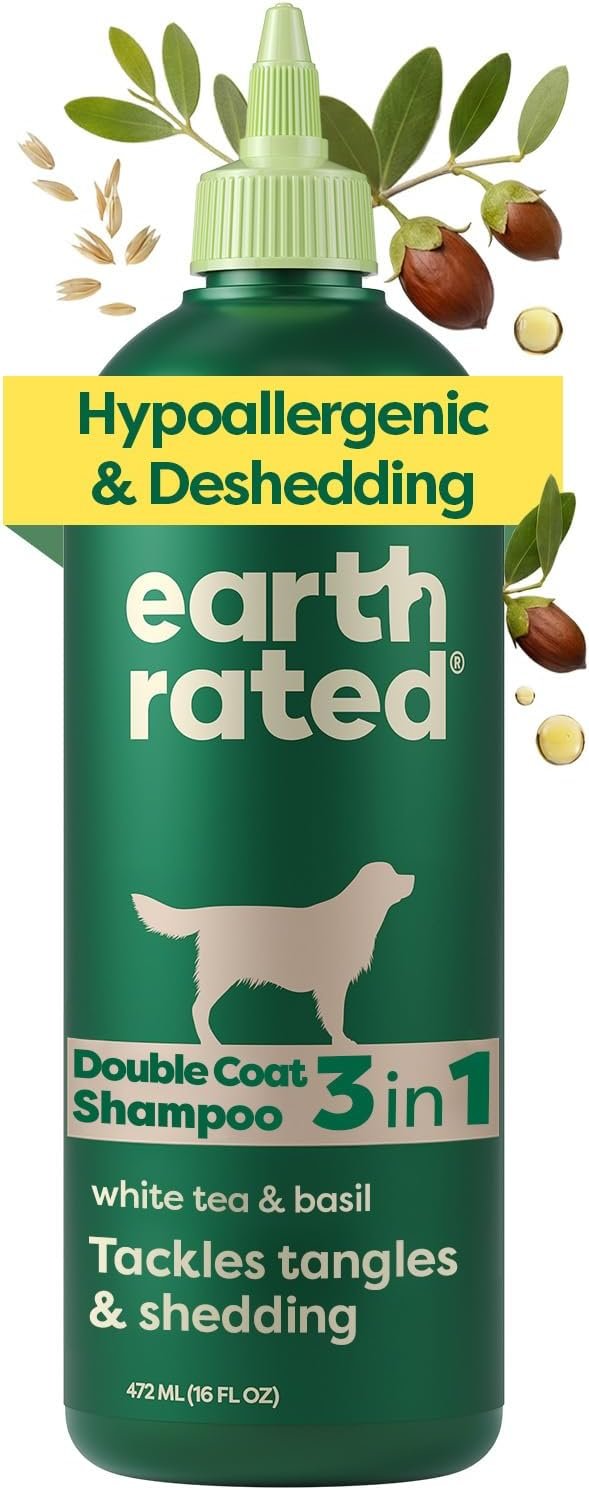 Earth Rated Deshedding Hypoallergenic Dog Shampoo & Conditioner, 16 oz