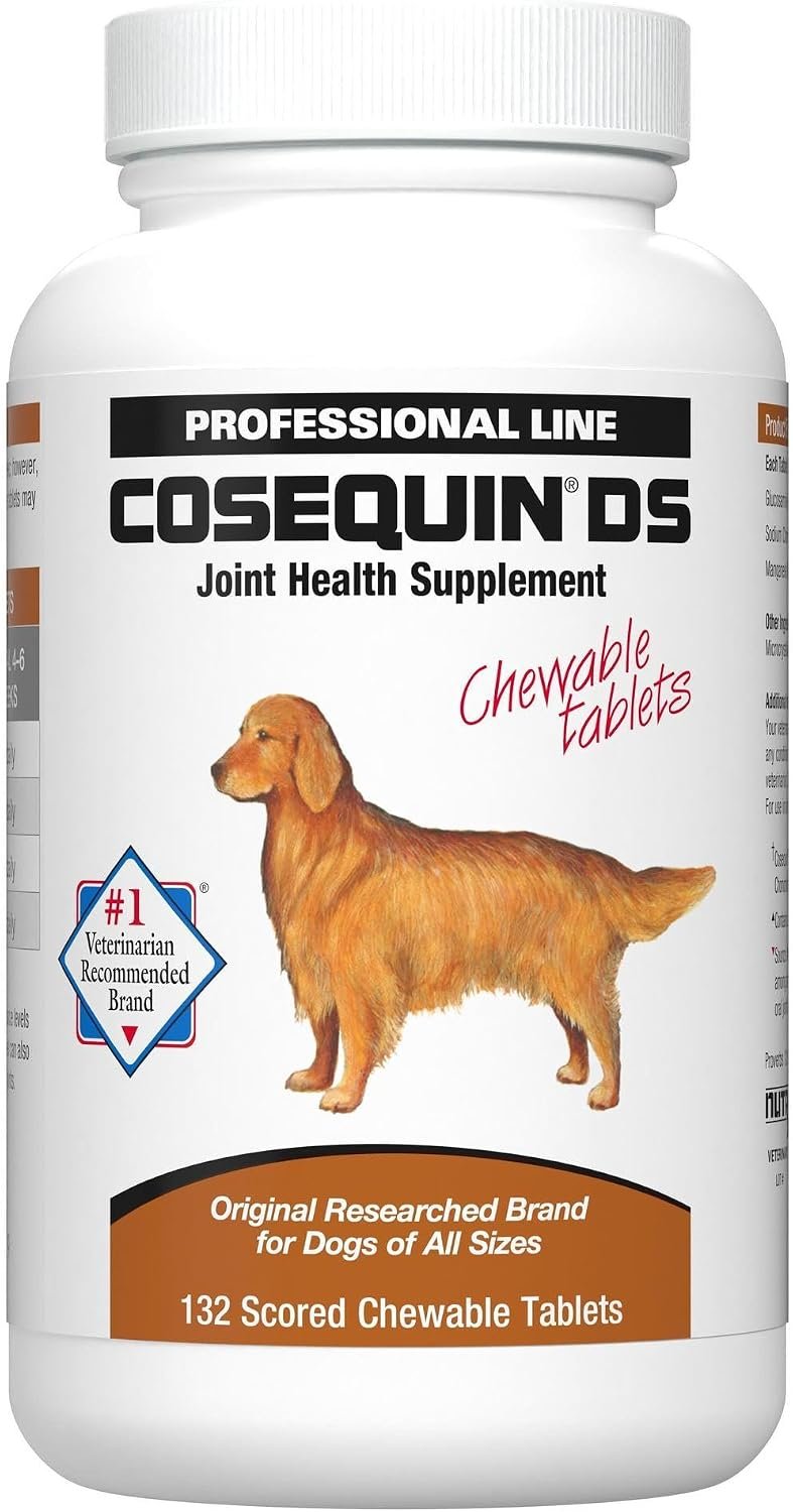 Nutramax Cosequin Joint Supplement for Dogs, Chewable Tablets, 132ct | Joint Support, Glucosamine + Chondroitin for Dogs, Easy Chewable Tablets, All Breeds & Sizes, All Ages