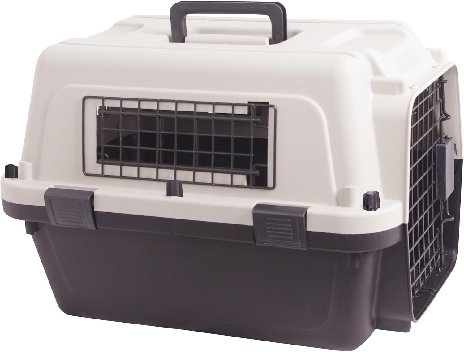 Plastic Dog/Cat Crate Portable Travelling Pet Kennel Without Wheel for Dogs/Cats, Small, Tan