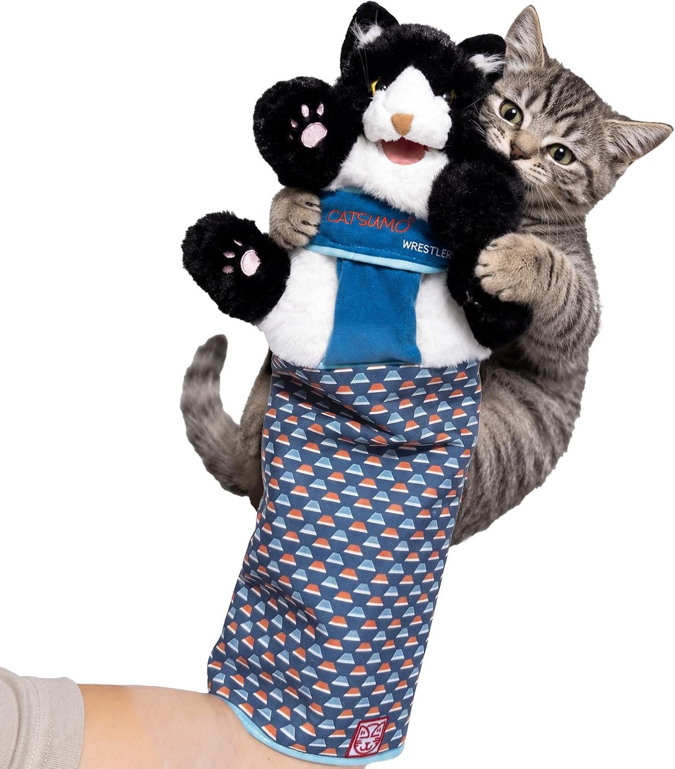 Wearable Cat Toy Wrestling Glove Puppet – Interactive Hand Mitt with Durable Protective Sleeve and Catnip – Play & Enrichment