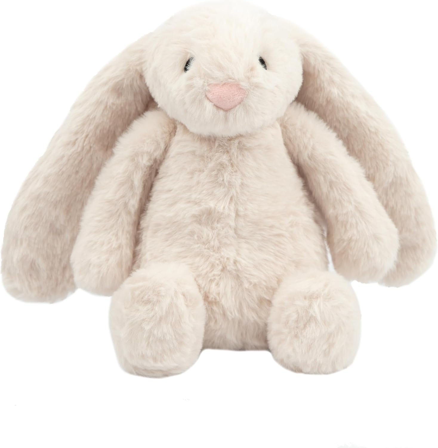 Best Pet Supplies Bunny Buddy Squeaky Plush Dog Toy – Beige, Medium | Soft Plush, Squeaks & Crinkles, Perfect for Moderate Chewers, Toss & Fetch Play, Stress & Anxiety Reliever, Ideal Gift Toy