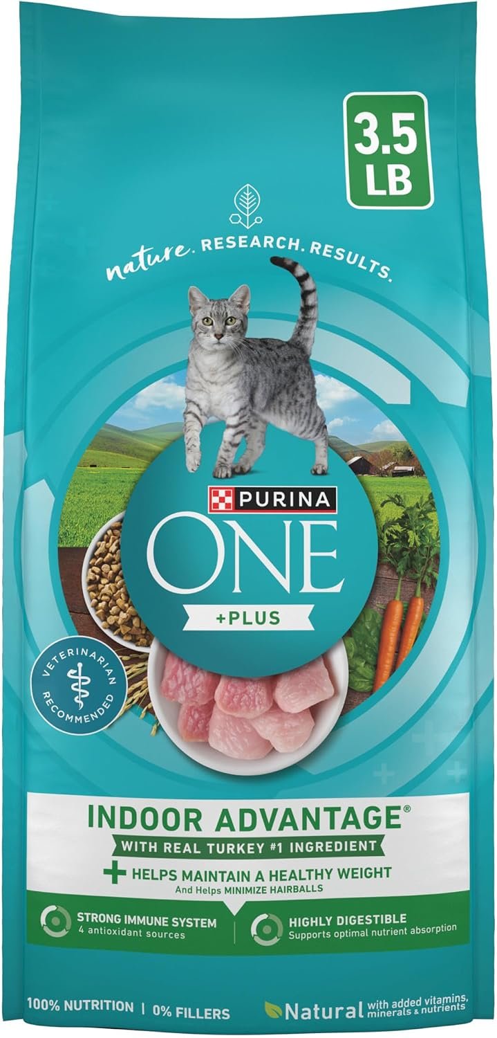 Purina ONE Indoor Advantage Weight Control Dry Cat Food, 3.5 lb Bag
