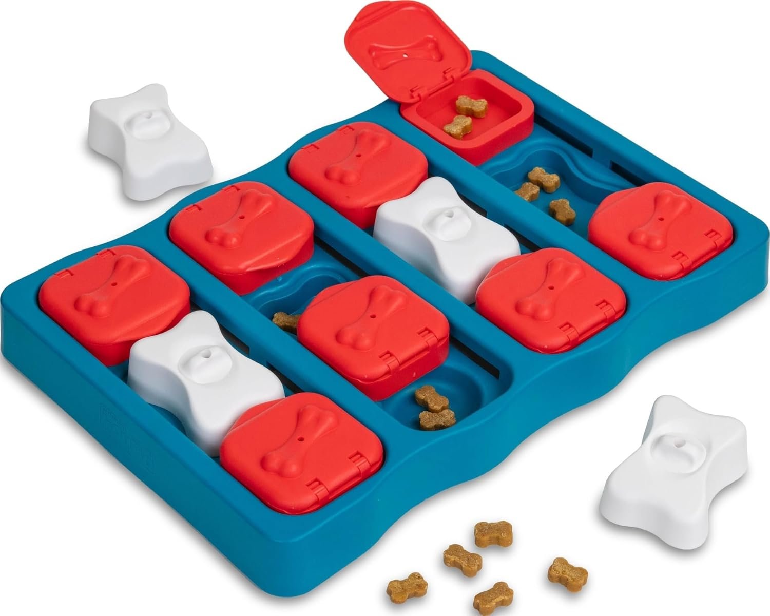 Outward Hound Nina Ottosson Dog Brick Dog Toy Treat Puzzle, 12.8″