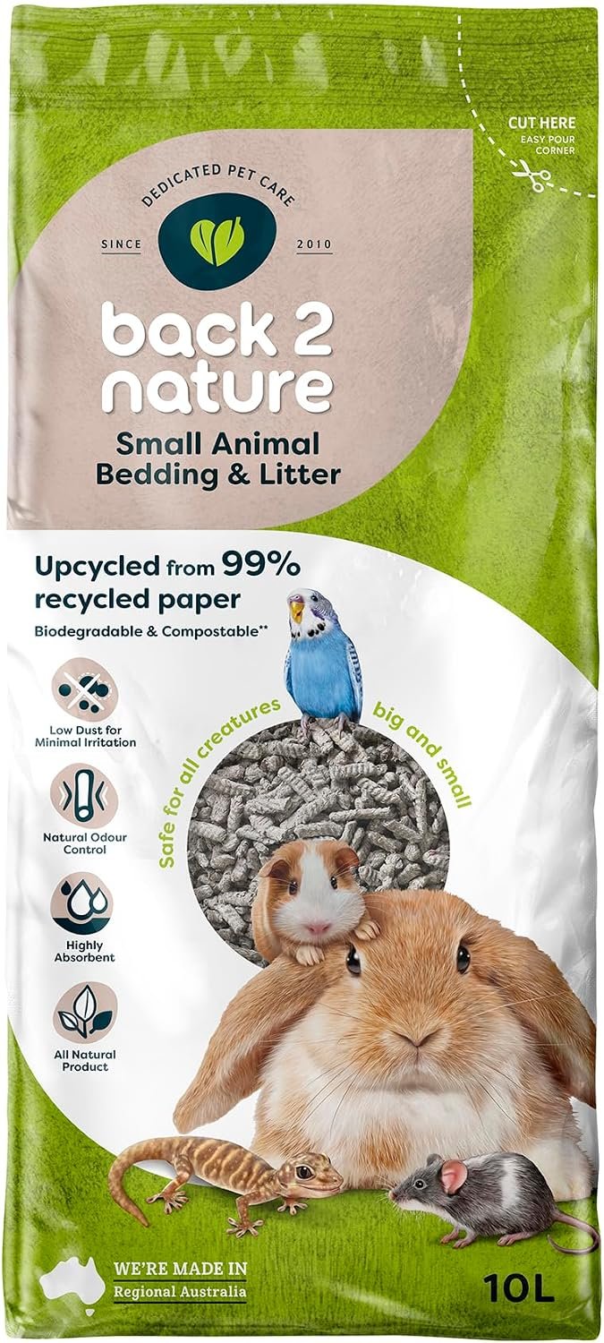 Back2Nature Small Animal Bedding (10L) – Non-Toxic Recycled Paper