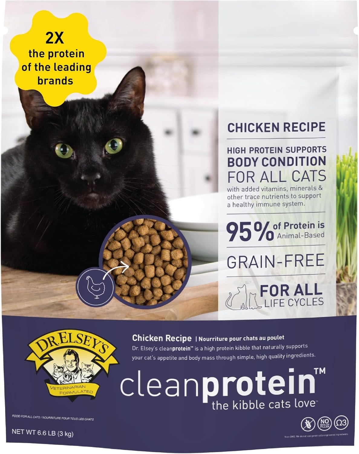 Dr. Elsey’s cleanprotein Chicken Cat Kibble 2 lb. Bag
