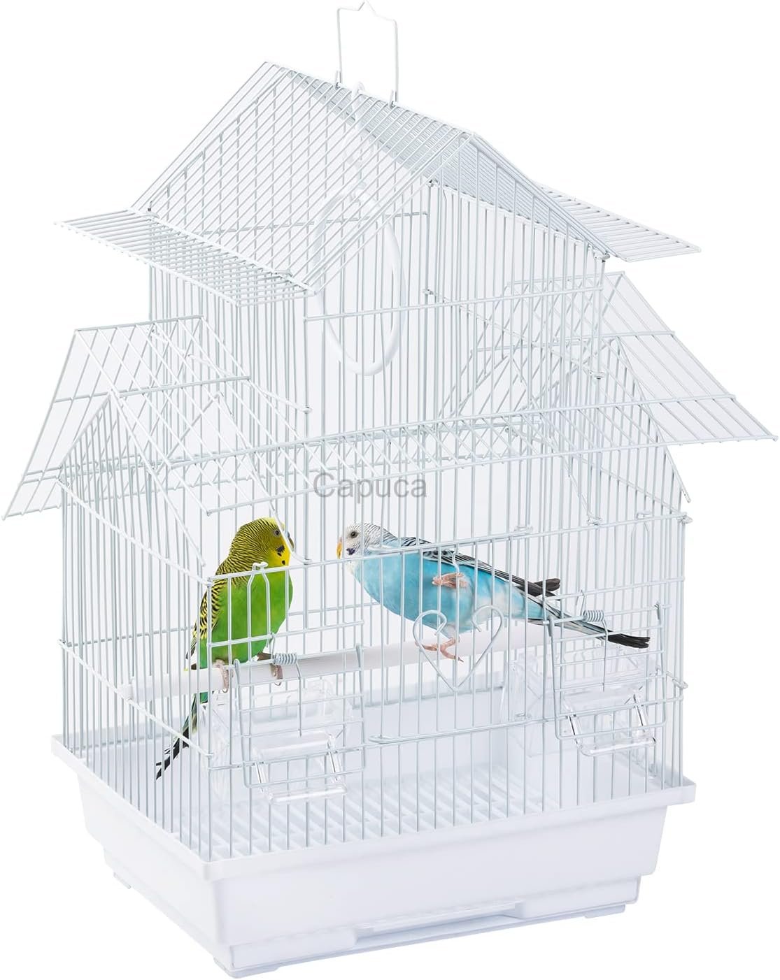 Small Bird Cage, 22-Inch Tall Hanging Cage with Removable Tray