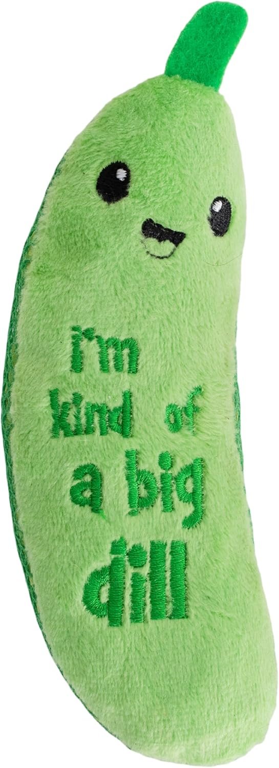 Catstages Crunchy Pickle Kicker Chew Cat Toy, Catnip & Dental Mesh, 6.5″ | Crinkle Sounds, Long Plush Body for Bunny Kicking, Helps Keep Teeth Clean & Massages Gums, Indoor Enrichment, Cats & Kittens