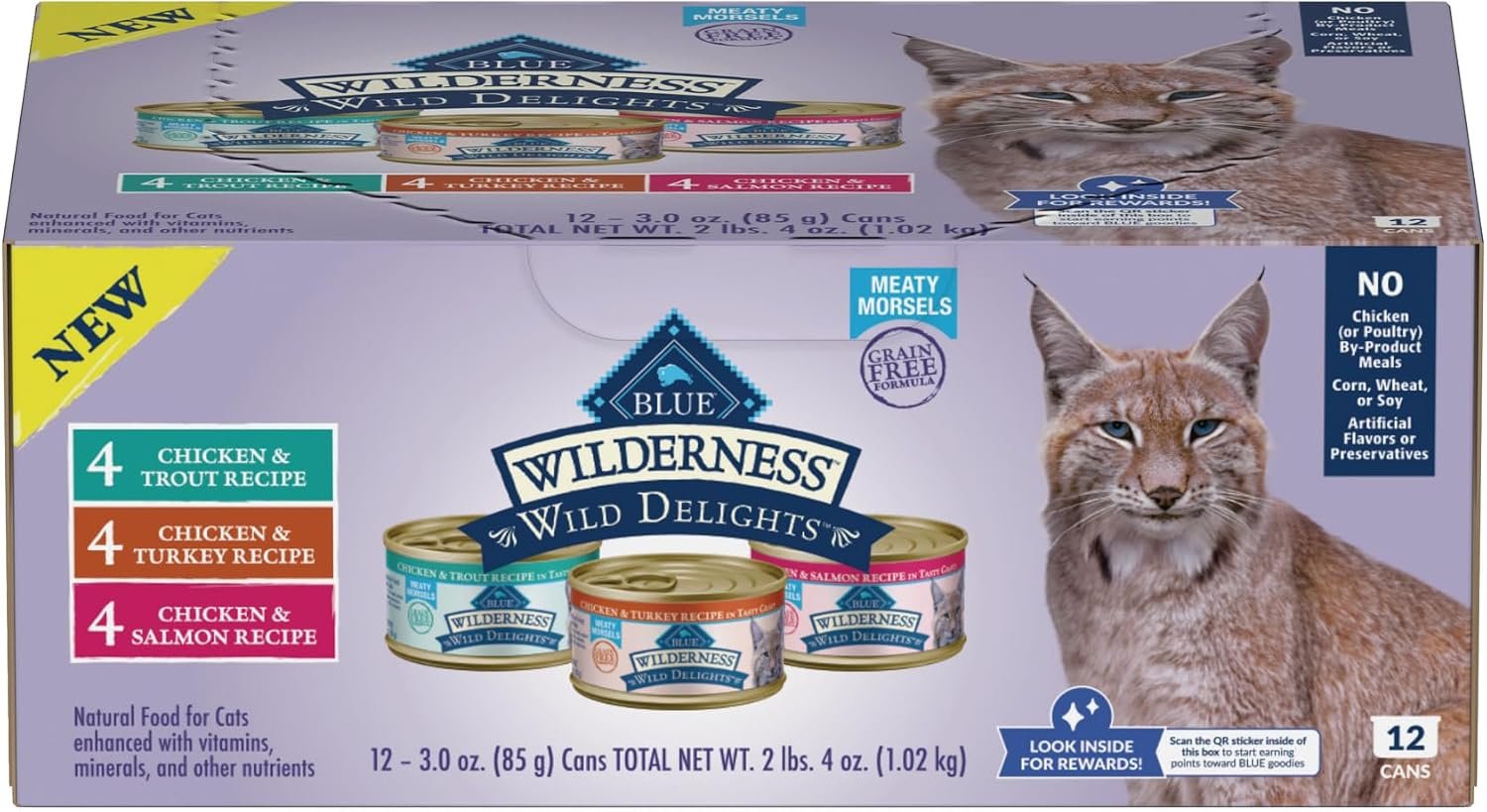 Blue Buffalo Wilderness Wild Delights Meaty Morsels Variety Pack Cat Food