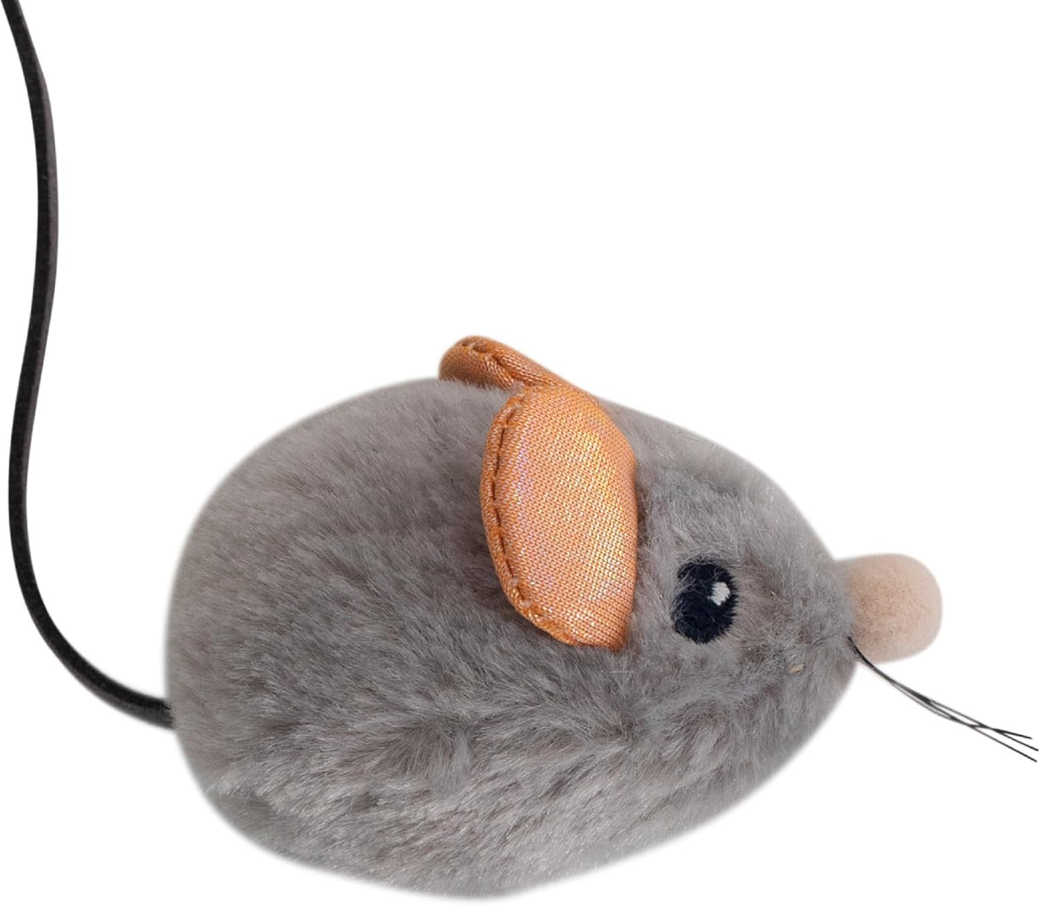 Catstages Squeak Squeak Mouse Cat Toy, Catnip & Touch-Activated Sound, 1.5″ | Soft Faux Fur & Floppy Tail, Sound Mimics Prey, Lightweight & Easy Carry, Hunt & Chase, Batteries Included, Cats & Kittens