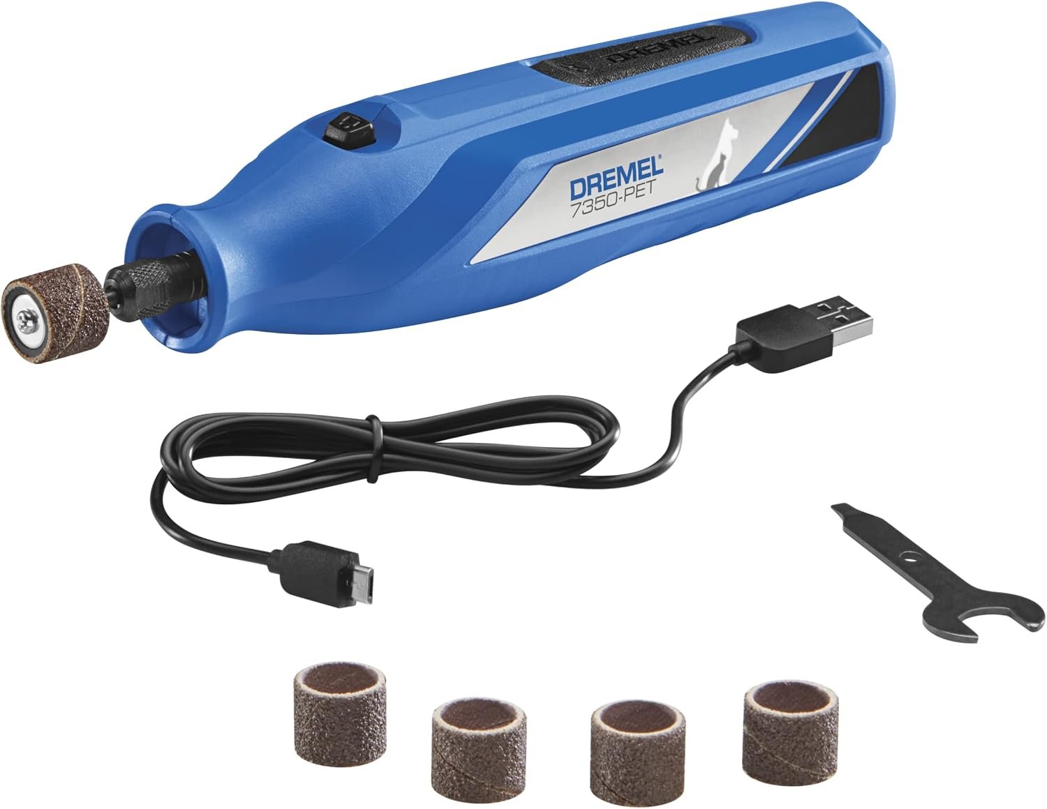 Dremel 7350-PET 4V Pet & Dog Nail Grinder, Easy-To-Use & Safe Nail Trimmer, Professional Pet Grooming Kit – Works on Large, Medium, Small Dogs & Cats