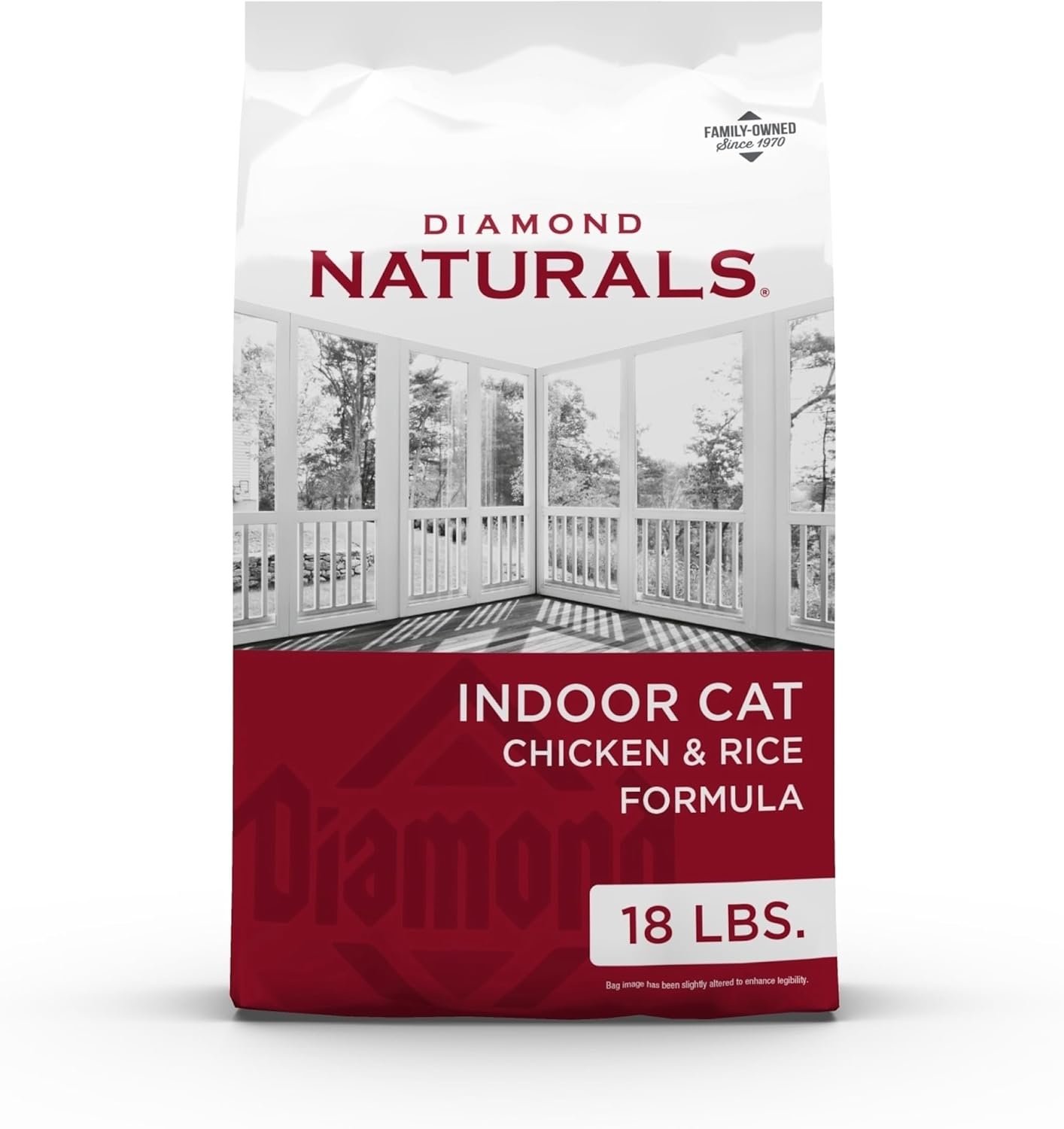 DIAMOND NATURALS Indoor Adult Dry Cat Food, Chicken & Rice, 18lb | With Real Chicken for Great Taste | Omega Fatty Acids to Help Support Skin & Coat Health | Taurine for Heart & Eye Health