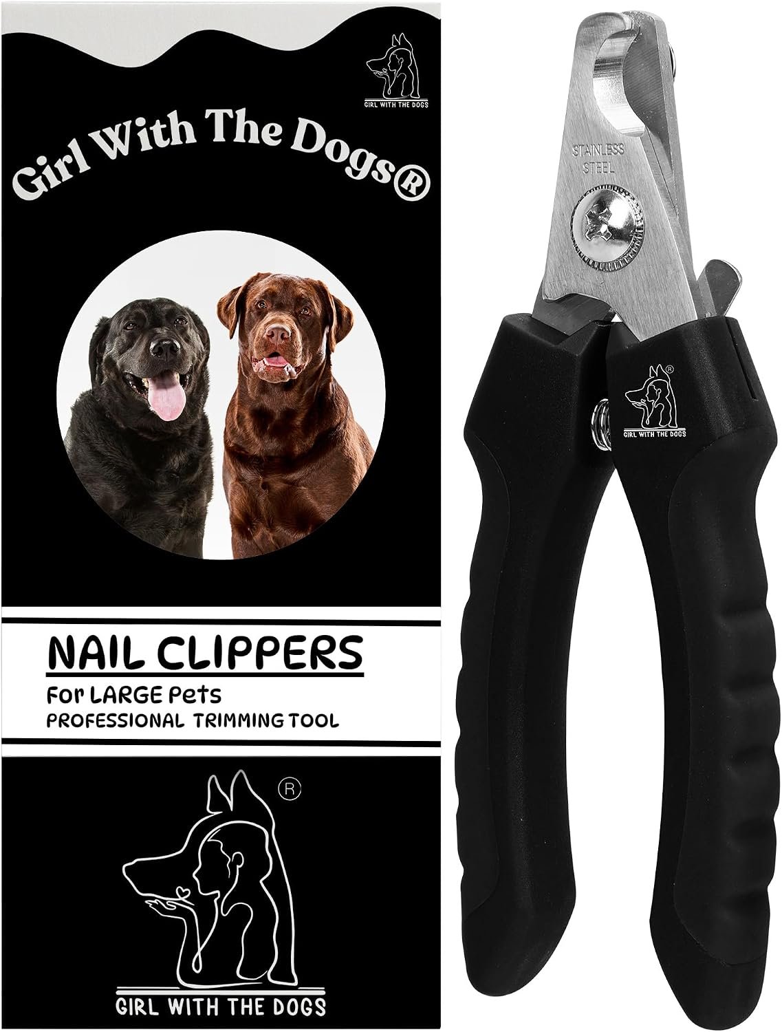 Girl With The Dogs Pet Nail Clippers for Dogs & Cats with Safety Guard