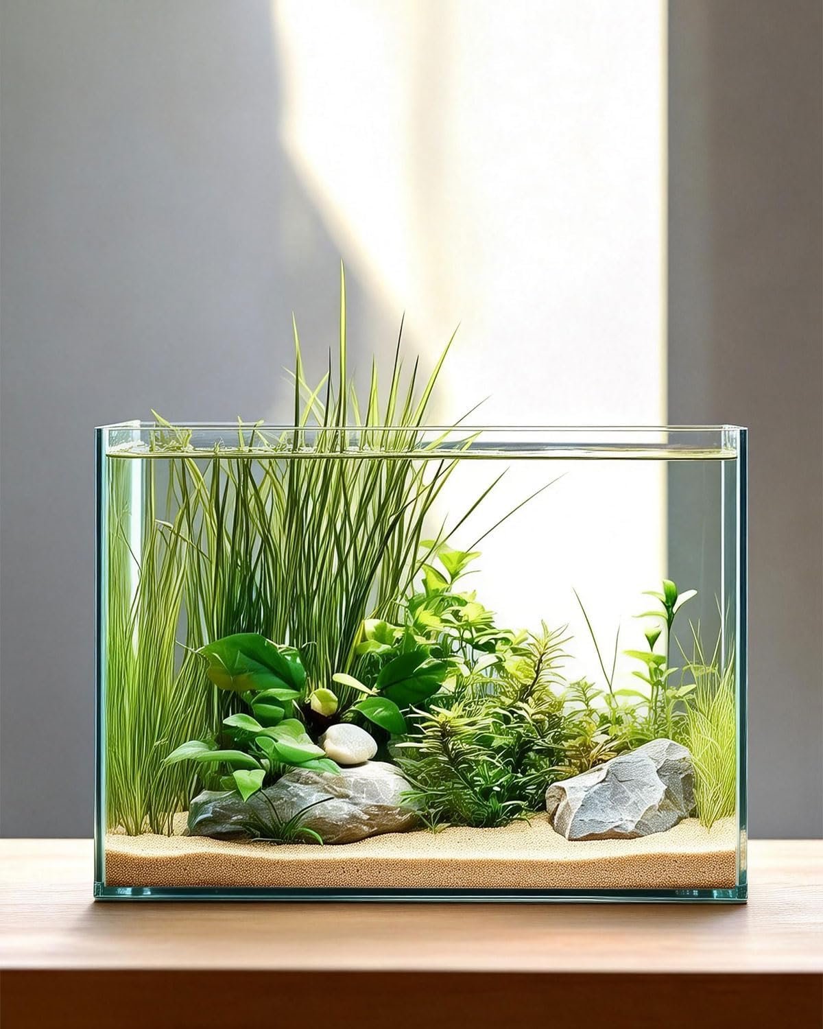 3.5 Gallon Nano Glass Fish Tank, Ultra-Clear Rimless Desktop Aquarium | Leak-Proof Fish Bowl for Betta Fish, Shrimp, Snails and Planted Aquariums in Homes, Offices and Small Spaces, Clear